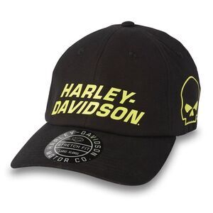 Harley-Davidson® Men's Willie G Skull Viper Waxed Style Cap - Black - LARGE